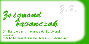 zsigmond havancsak business card
