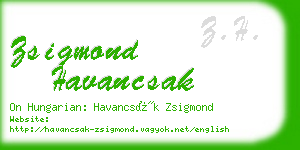 zsigmond havancsak business card